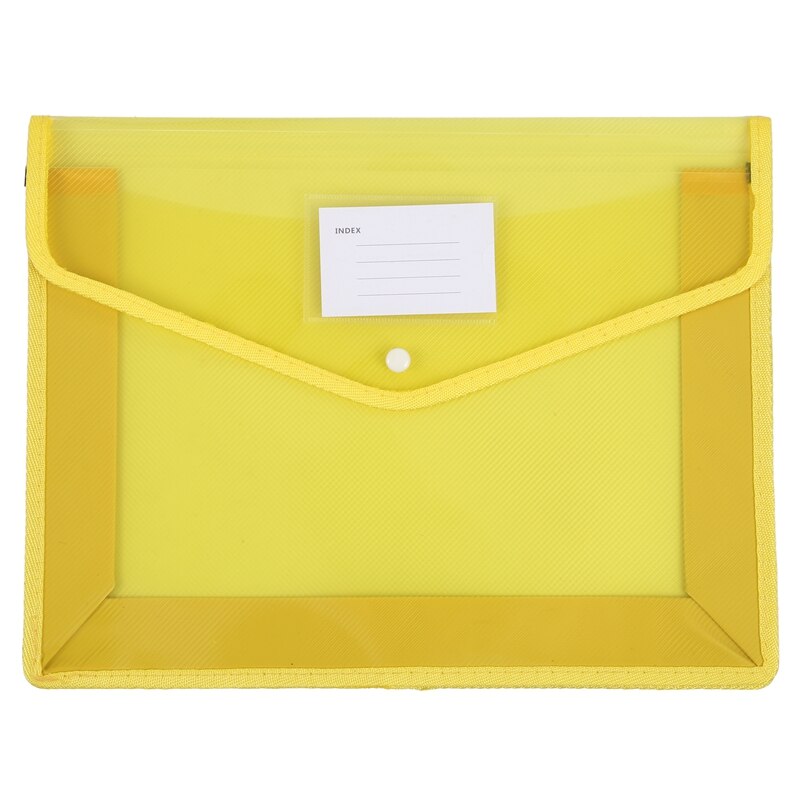 2Pcs/Set A4 Plastic File Wallet Document Folder Premium Poly Pockets Envelope with Business Card Holder
