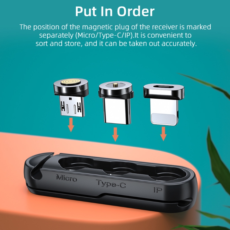 Magnetische Kabel Plug Beschermhoes Voor Micro Usb Type C Draagbare Opbergdoos Magneet Adapter Connector Siliconen