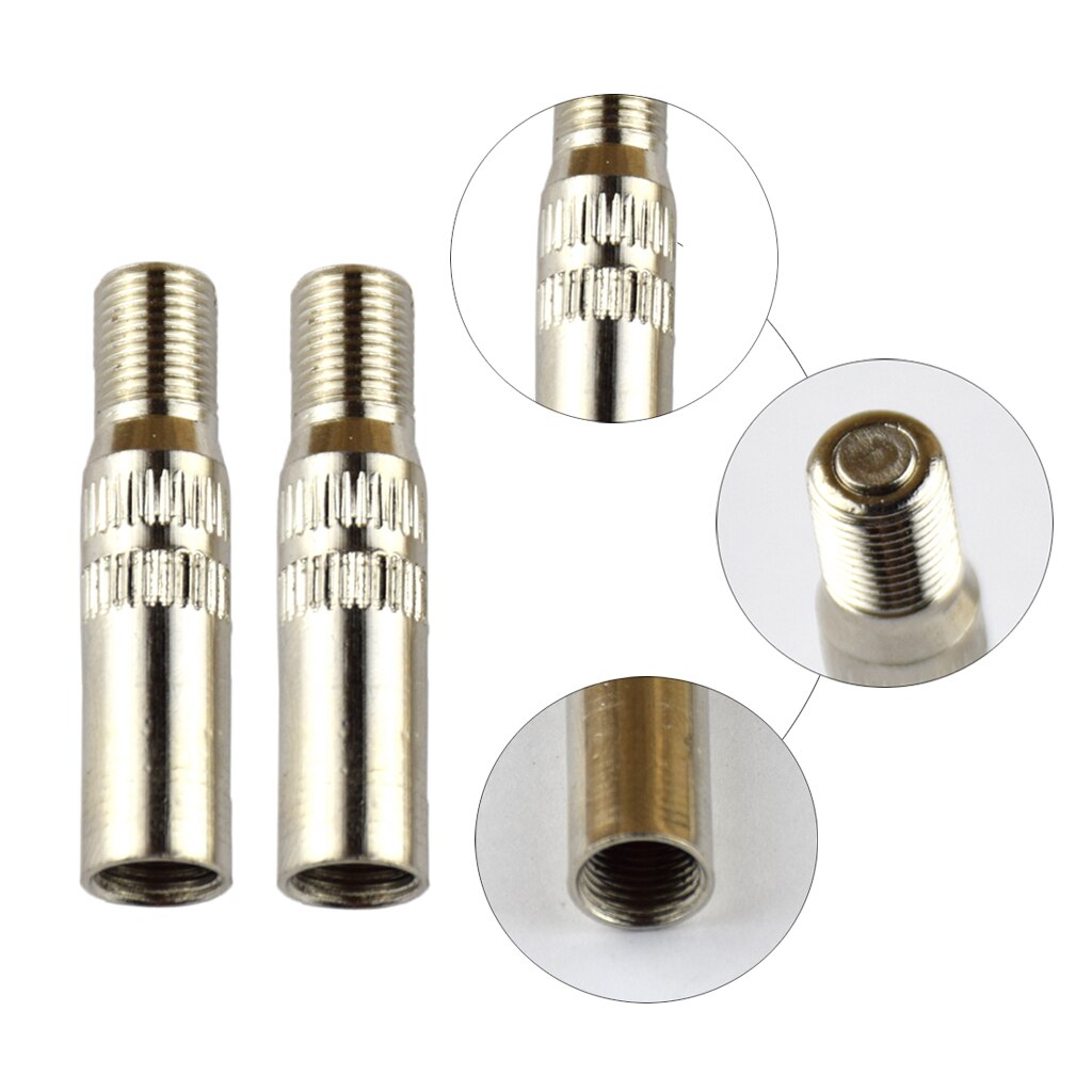 2 stuks motor auto ventieldop 39mm verlengadapters - zilver