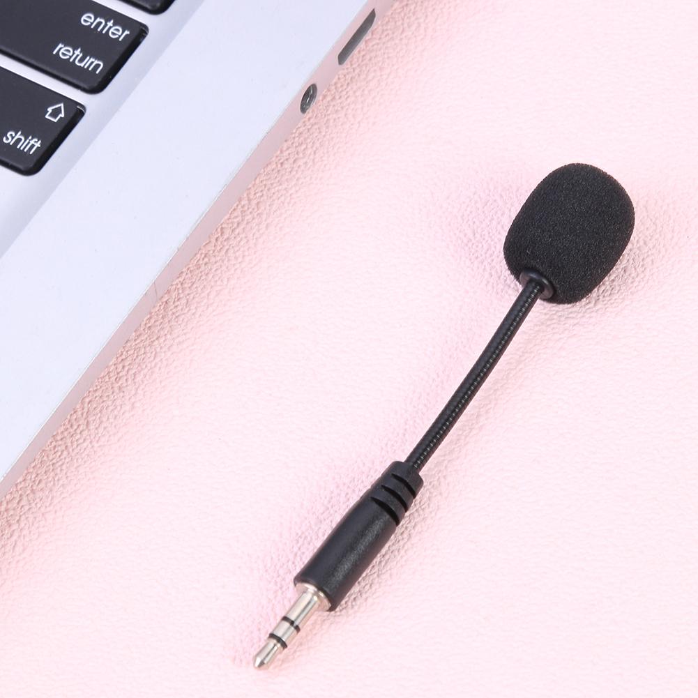 Mobile Phone Mini 3.5mm Interface Flexible Microphone Stereo Mic for PC Laptop Low Impedance Noise Resistance Feature