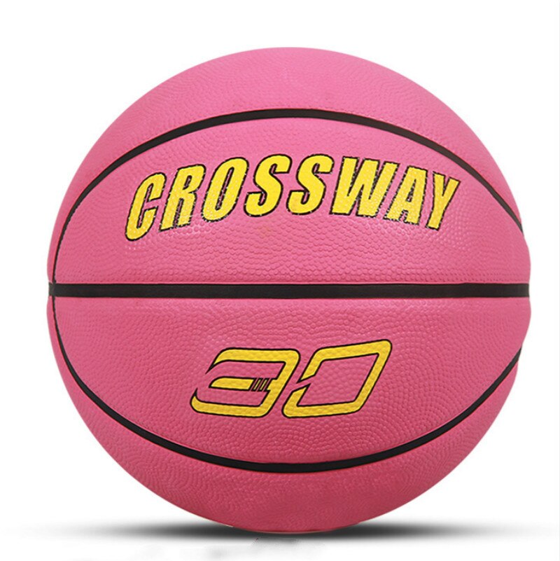 basketball innendørs og utendørs slitesterk høy elastisk gummi basketball 5th basketball tenåringetone ungdomskonkurranse trening: Rosa