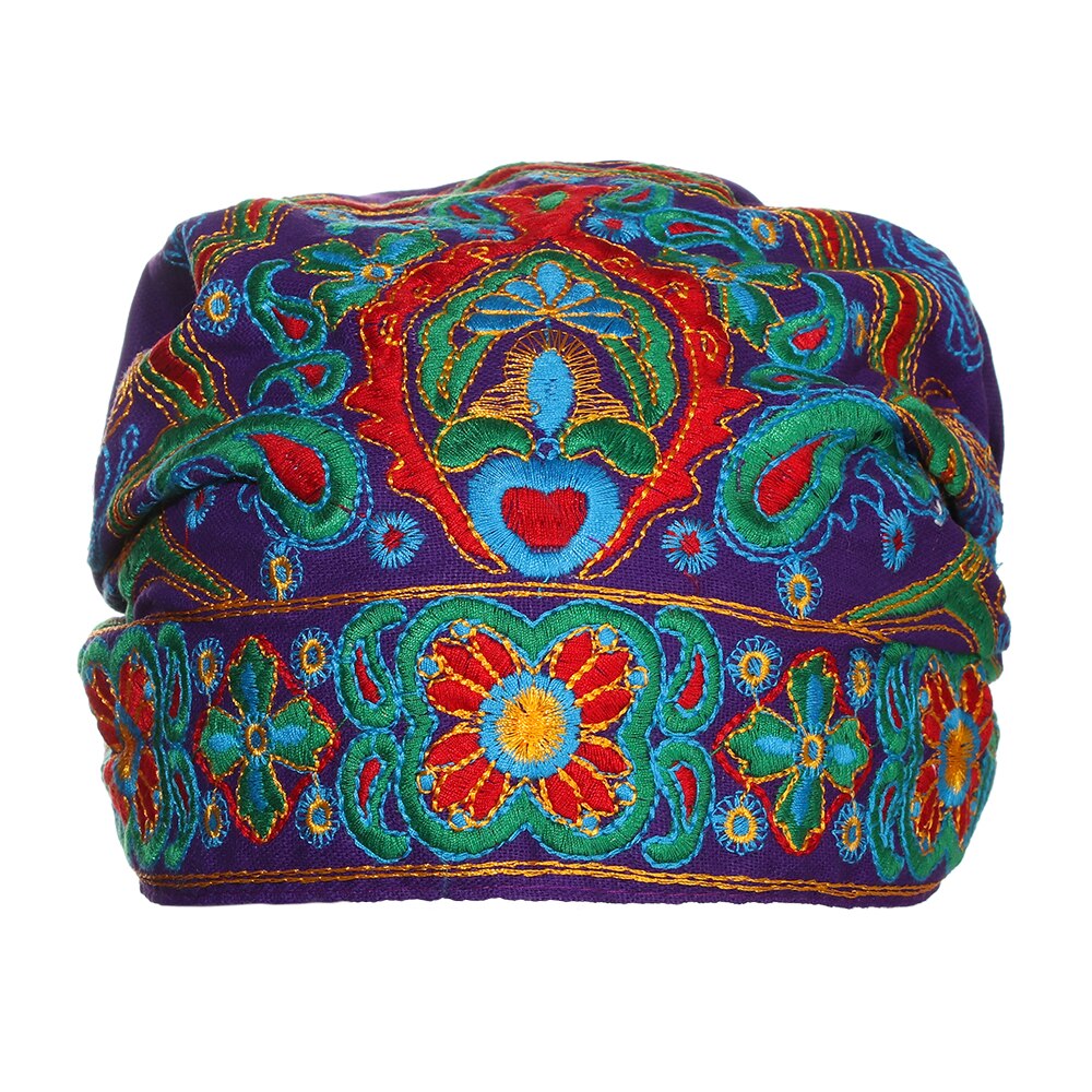 1pc kvinder broderi blomster bandanaer turban kasket etnisk rød print fedoras hatte til kvinder tilbehør mexicansk vintage stil