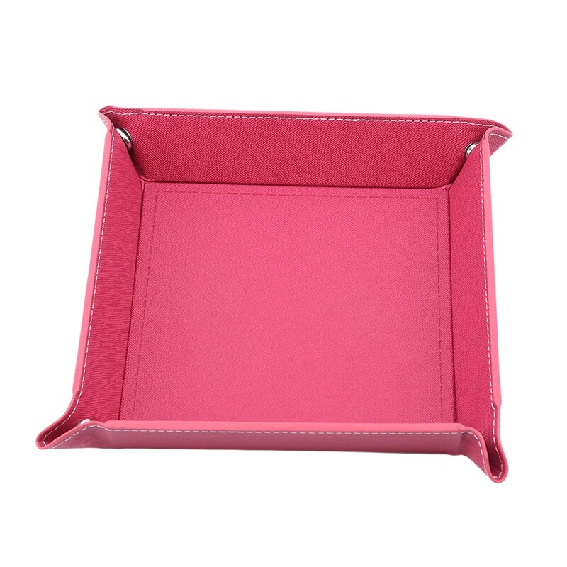 Hexagonal Foldable Pu Velvet Dice Tray Foldable Pu Tray Desktop Folding Storage Tray Dice Game Storage Portable Rolling Tray: Wine Red Style 1