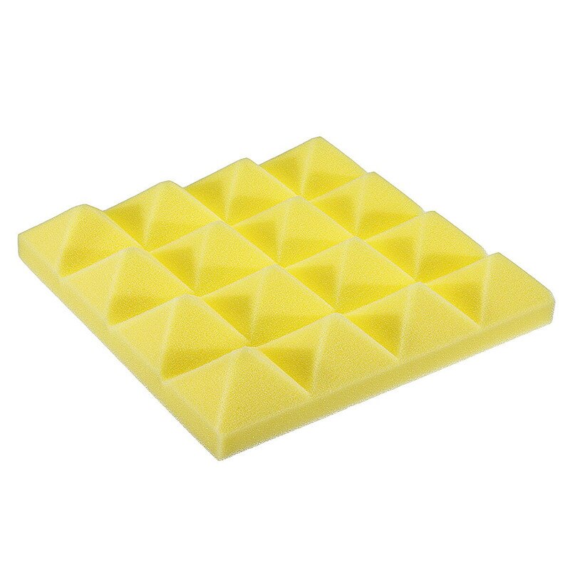 25 x 25 x 5cm akustisk kile lydisolering studio skum fliser pyramide super lydisolering lydisolering studie skum: Gul