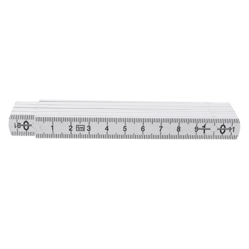 1M 2M 10-parts Folding Carpenters Ruler Lightweight Compact Measuring Stick Slide Fold Up for Woodworking R9JC