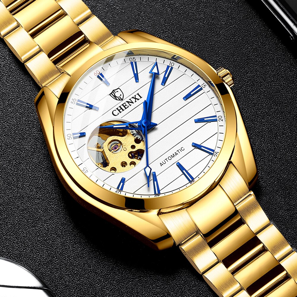 Chenxi Mannen Mechanische Horloge Topmerk Luxe Automatische Horloge Sport Roestvrij Staal Waterdichte Horloge Mannen Relogio Masculino