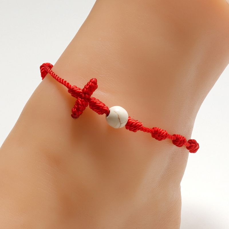 2Stck 7 Knoten rot Schnur Armbinde für Schutz Bösen blick Gute Glück Amulett für Erfolg Wohlstand Freundschaft Armbinde Für frauen