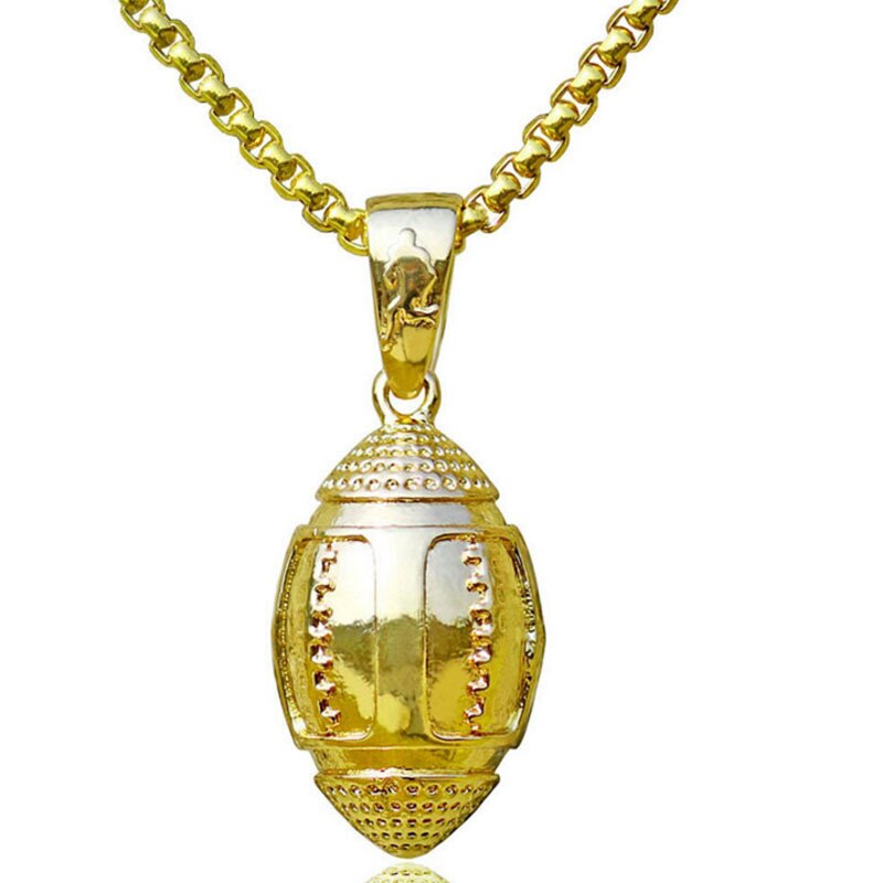 BUDROVKY Basketball Anhänger Halskette Edelstahl Kette Halskette Frauen Männer Sport Hüfte hüpfen Schmuck: T