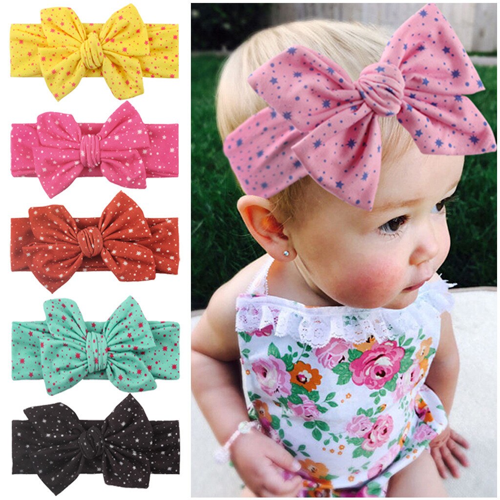baby accessories newborn Newborn Infant Baby Boys Girls Solid Bowknot Headband Headwear Accessories детские заколки