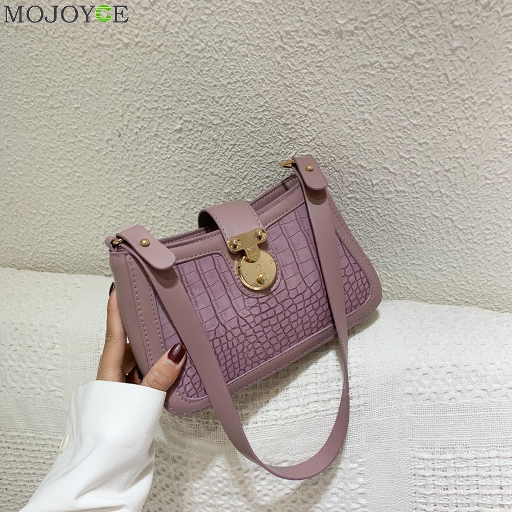 Lederen Crossbody Messenger Handtassen Vrouwen Pure Kleur Casual Hobo Schoudertassen Jeugd Dames Kleine Vierkante Tas