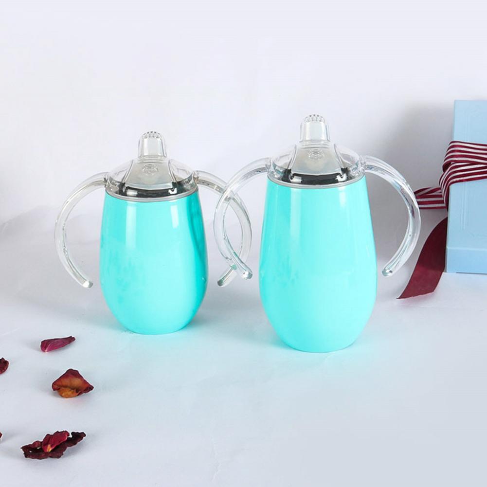 Taza de succión de doble Mango para niños, taza de agua, Taza Termo para bebés con asa, taza aislante de vacío Doble