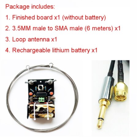 Gain réglable à faible bruit Ant 100kHz-30MHz mieux que MLA-30 antenne magnétique Active de boucle de Radio d'ondes courtes de l'antenne HA SDR de boucle: Type6