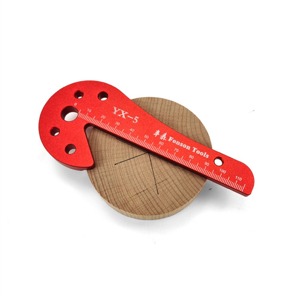 Aluminum Alloy Woodworking Center Scriber Round Bar Square Wood Center Draw Line 45 and 90 Degrees Right Angle Scribing Gauge