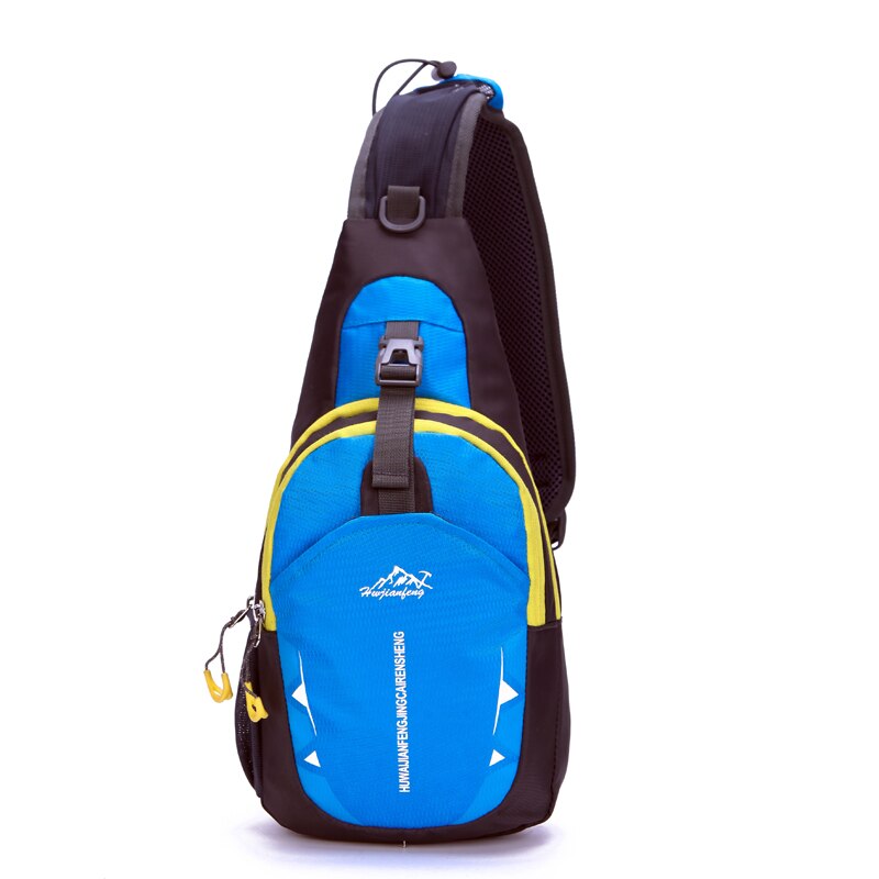 High Capacity Waterproof Chest Bag Camping Outdoor Travel Bags Women Men Travel Hiking Shoulder Sling Backpack: Blue