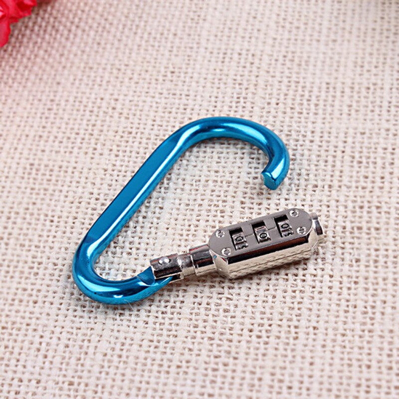 Small Code Password Lock Bottle Hook Buckle 1 pc Alloy Carabiner Hanging Code Chain Camping Hiking Padlock