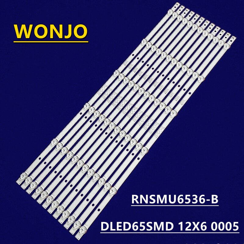 LED Backlight Strips (12) RCA DLED65SMD 12X6 0005 RNSMU6536-B RTU6549 65C9
