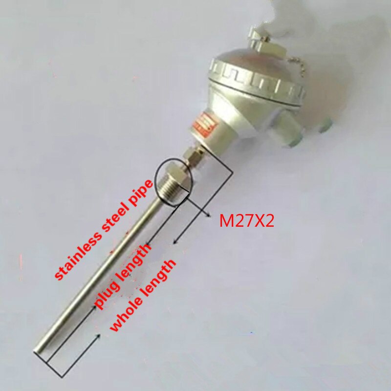 M27x2 PT100 Platinum thermal resistance/PT100Temperature Sensor /fixed thread thermocouple temperature measuring instruments
