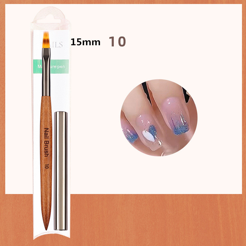 Juego de pinceles para decoración de uñas, 12 Uds., pincel para delineador de uñas, bolígrafo para pintar uñas, pinceles acrílicos para Gel UV, herramienta de manicura ombré de cristal, pincel para uñas: Rojo