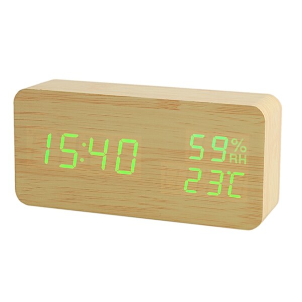 Horloges de Table numériques de bureau | Horloge Led moderne, température humidité électronique: type  4
