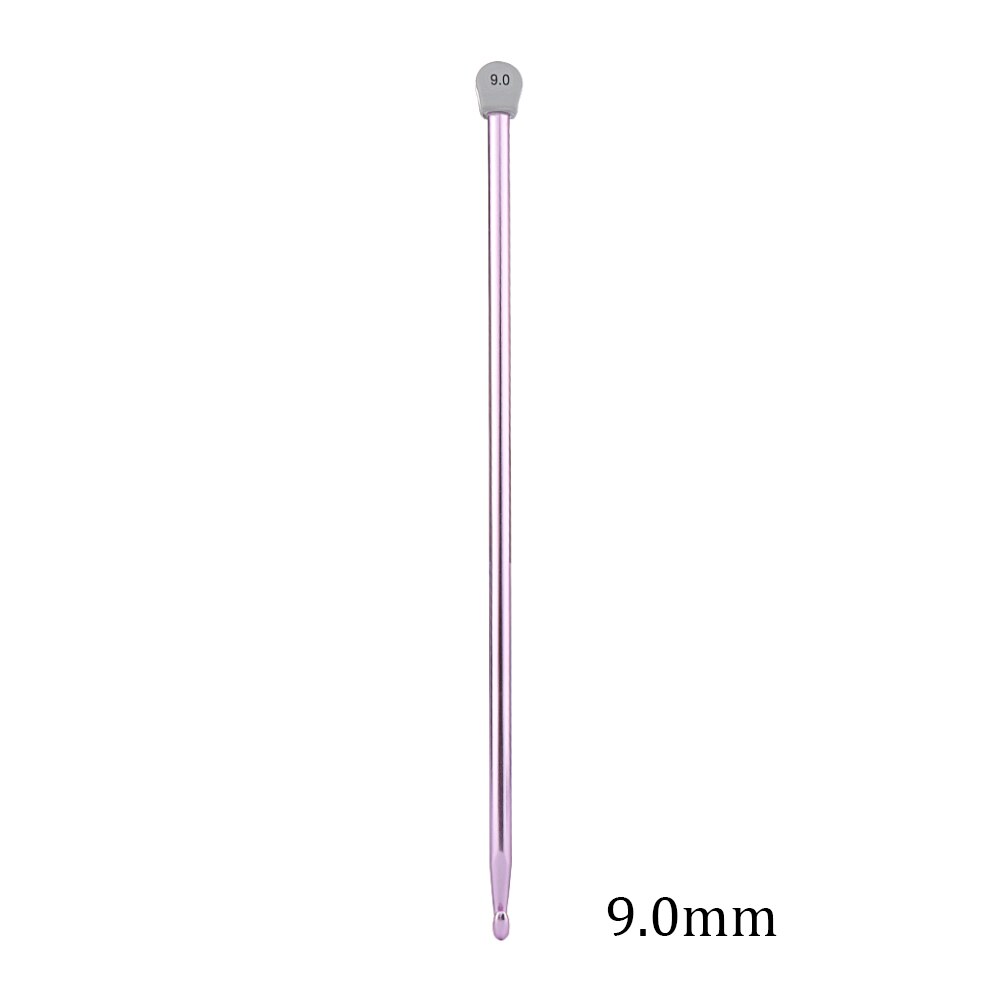 2.5-11mm 14 Size Tunisian Afghan Crochet Hooks Needle Multicolor Knitting Needles Hook Weaving Tool Long Sweater Sewing Needle: 9.0mm