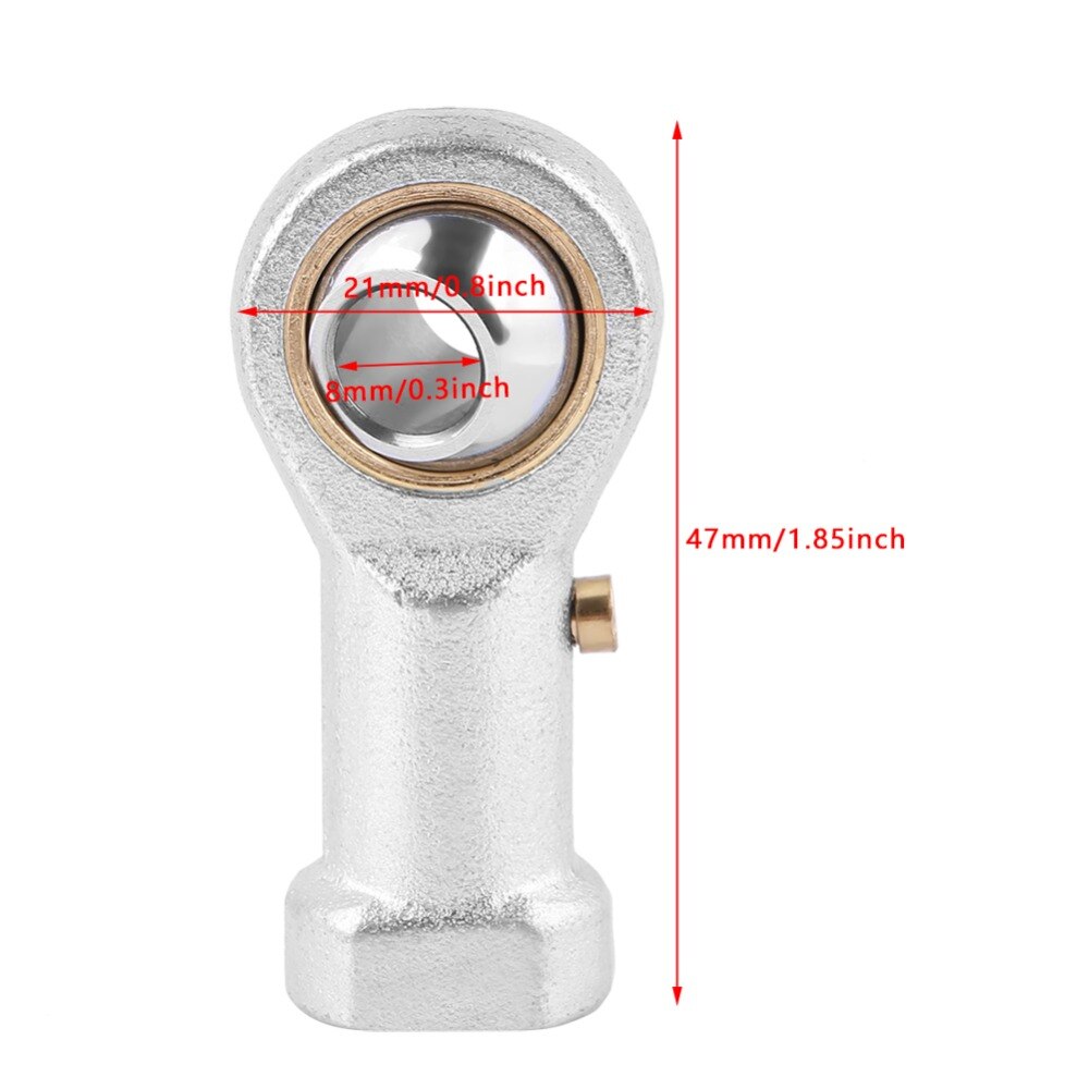 8mm Thread Female M8 Threaded Rod End Joint Bearing Right Hand RVH Thread Shafts