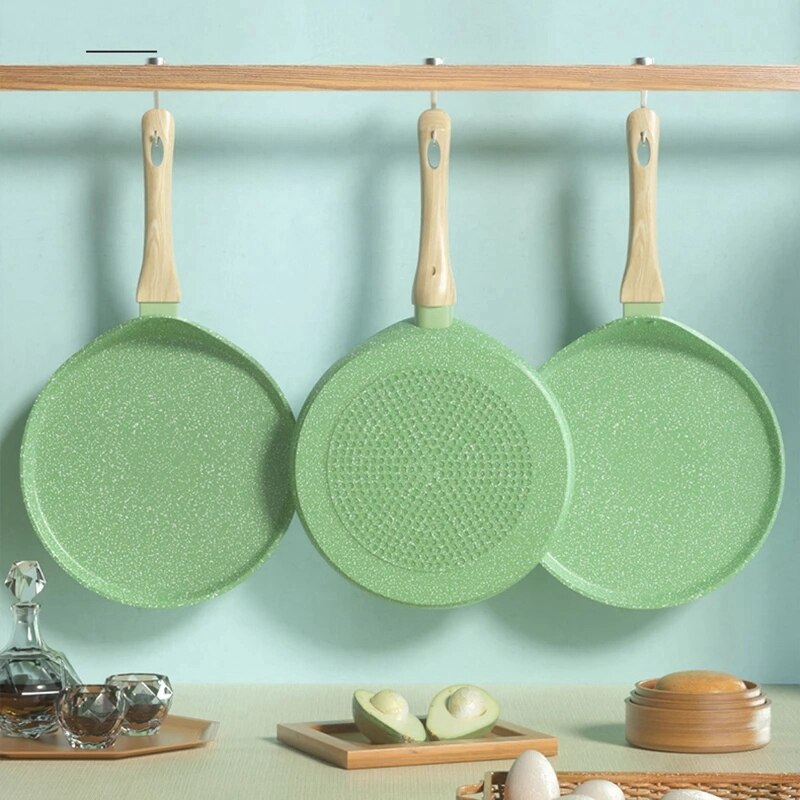 Non-Stick Frying Pan Pancake Pan For Breakfast Bread Egg Pizza Crepe Pan Kitchen Cookware Induction Cooker Gas Stove