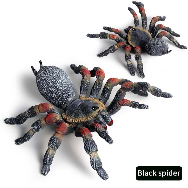 2pc/Set Children solid simulation wild animal insect model Halloween tricky toy spider red spider black spider