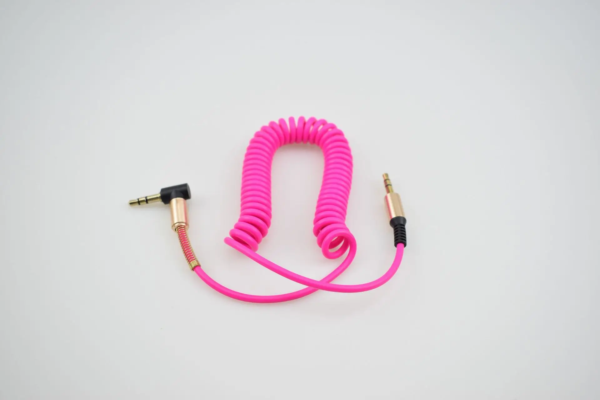 3.5 Jacek AUX Kabel audio 3.5MM męnarty robić męskiego Kabel robić telefonu Głośnik samochodowy MP4 Słuchawki 1.8M Jacek 3.5 Sprężynowe kable audio: szary