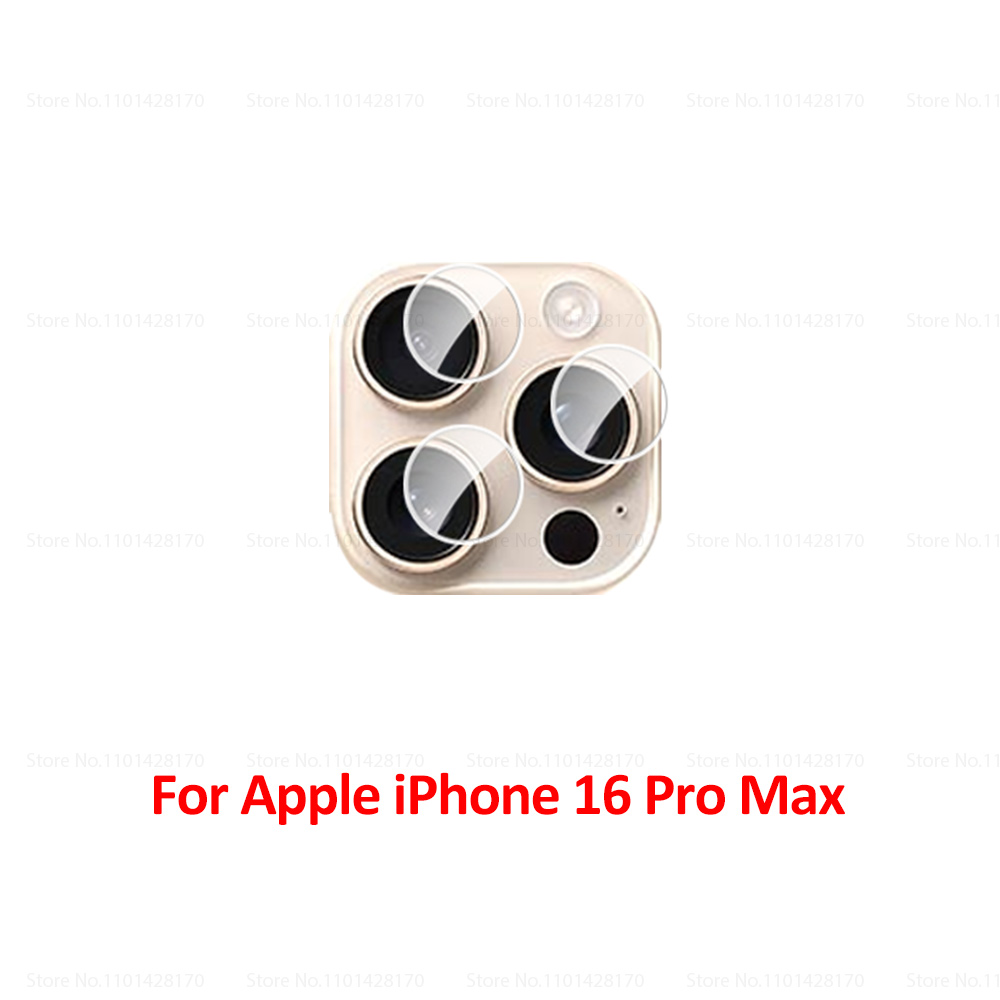 Juego de 4 películas protectoras de lente de cámara HD para Apple iPhone 16 Pro Max Protector de cámara trasera iPhone16 Plus Ifone 16Pro cristal de lente trasera: Blanco