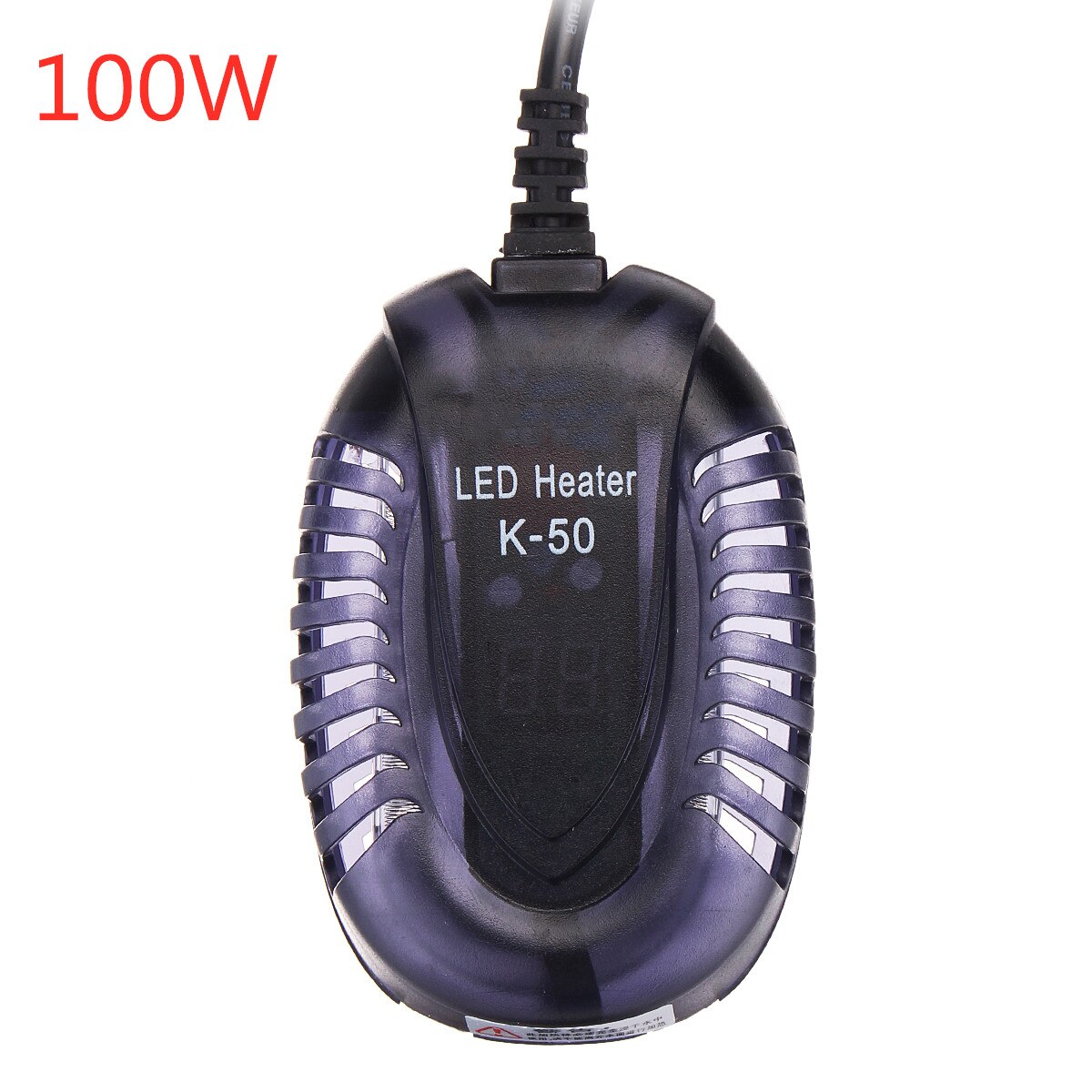 Fit 15/30/45/75L Aquarium Submersible Heater Fish Tank LCD Display Adjustable Water Heating Rod Constant Temperature Control: 100W
