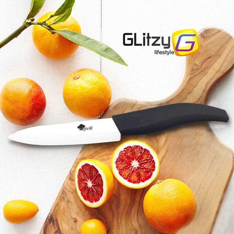 Kniv kök 3 4 5 tums kock keramisk kniv zirconia vitt blad tredelat set frukt grönsak färg matlagning knivar skärare