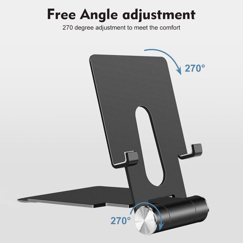 Mobile Phone Holder Aluminum Alloy Mobile Phone Tablet Holder Portable Storage Mobile Phone Two-In-One Desktop Stand