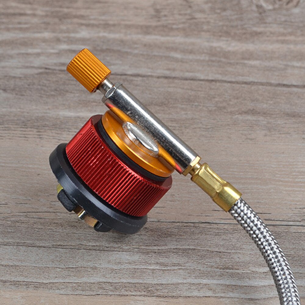 Outdoor Camping Gas Stove Connector gasometer Adapter Long Tank to Flat Tank Gas Bottle Adaptor Conversion Head &w