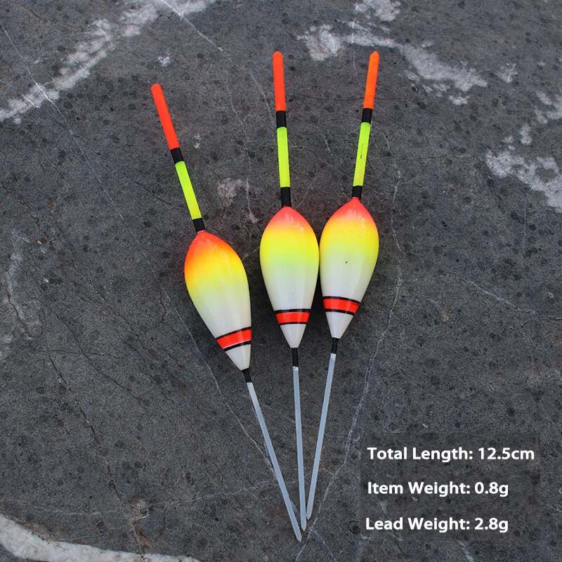 WLPFISHING 3pcs/lot Fishing Floats Shrimp Small Fish Floaters Ice Fishing Bobbers Big Buoyancy Balsa Wood Fishing Tackle