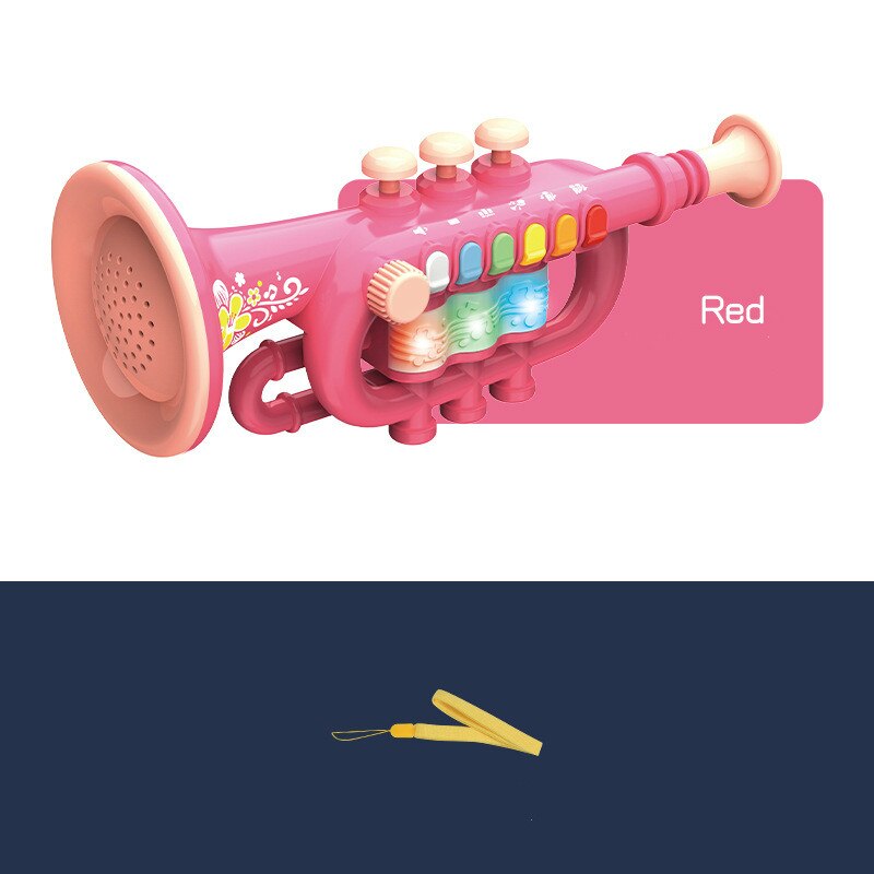 Mini Saxophone Clarinet Trumpet Toys Musical Instrument Early Educational Music Lighting Toy for Baby Birthday: E