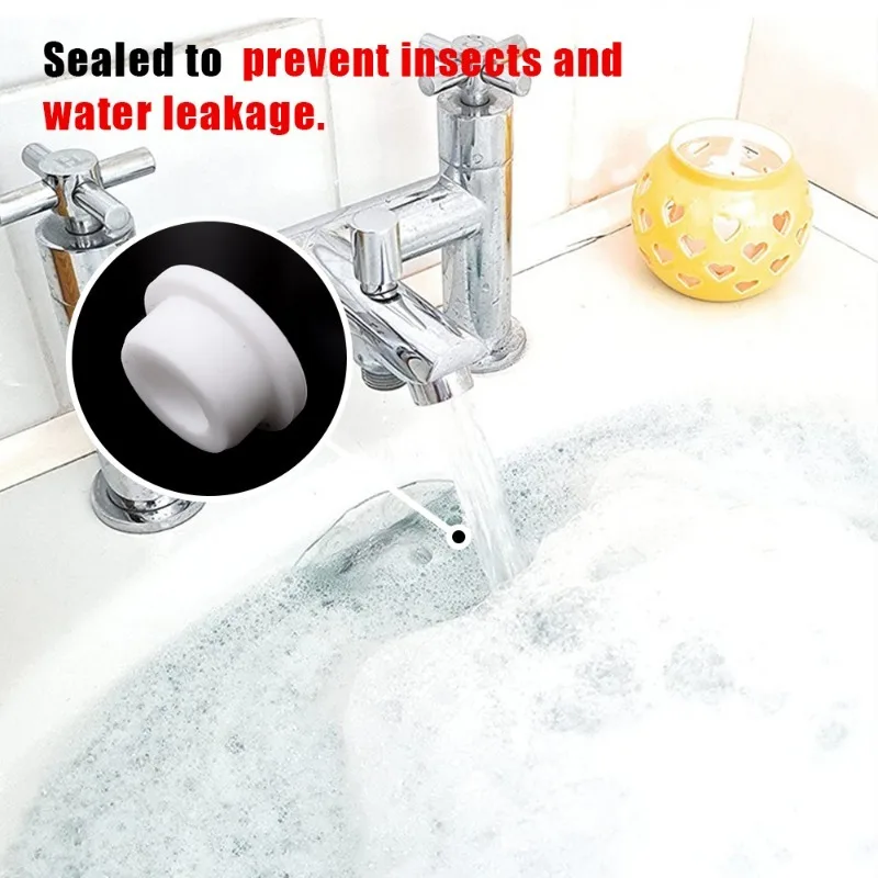 5/1PCS Wash Basin Overflow Ring Kitchen Bathroom Sewer Drain Cover Sink Seal Plug Bathtub Rubber Stopper for Kitchen Accessories