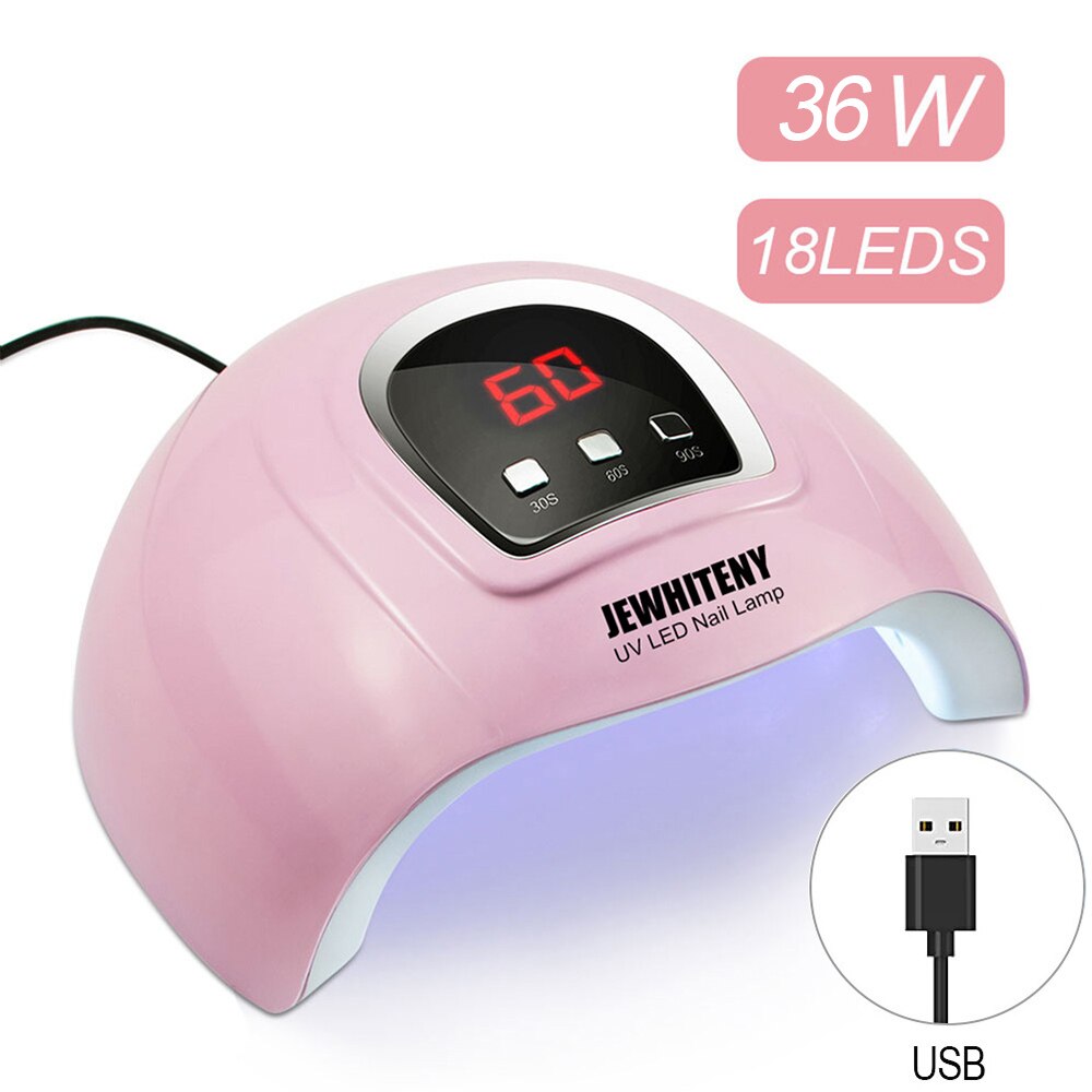 108W Nail Dryer UV LED Lamp For Gel Varnish Nails Gel Polishing 30S/60S/90S Timing Lamp Nail Dryer For Drying Nail Art Tool: 36W sunx4