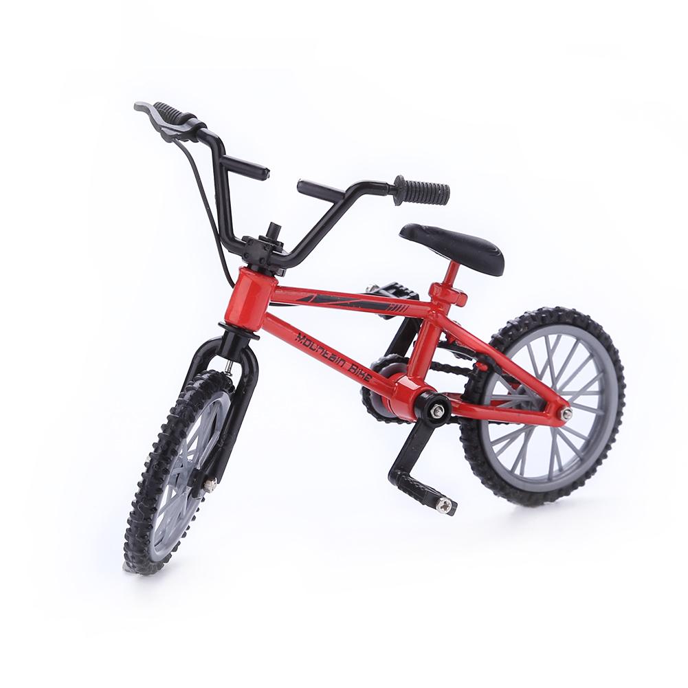 Mini Finger Mountain Bikes Mini Alloy Bicycle Simulation Mini Finger Bicycle Decompression Toy 11*8CM: Red