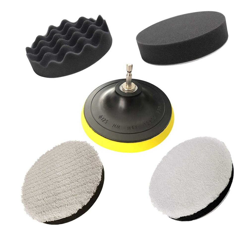 Pulidores de coche y juego de amortiguadores, almohadillas de pulido para taladro , cera para pintura, pulido, almohadilla de esponja compuesta, Kit de pulidores de coche