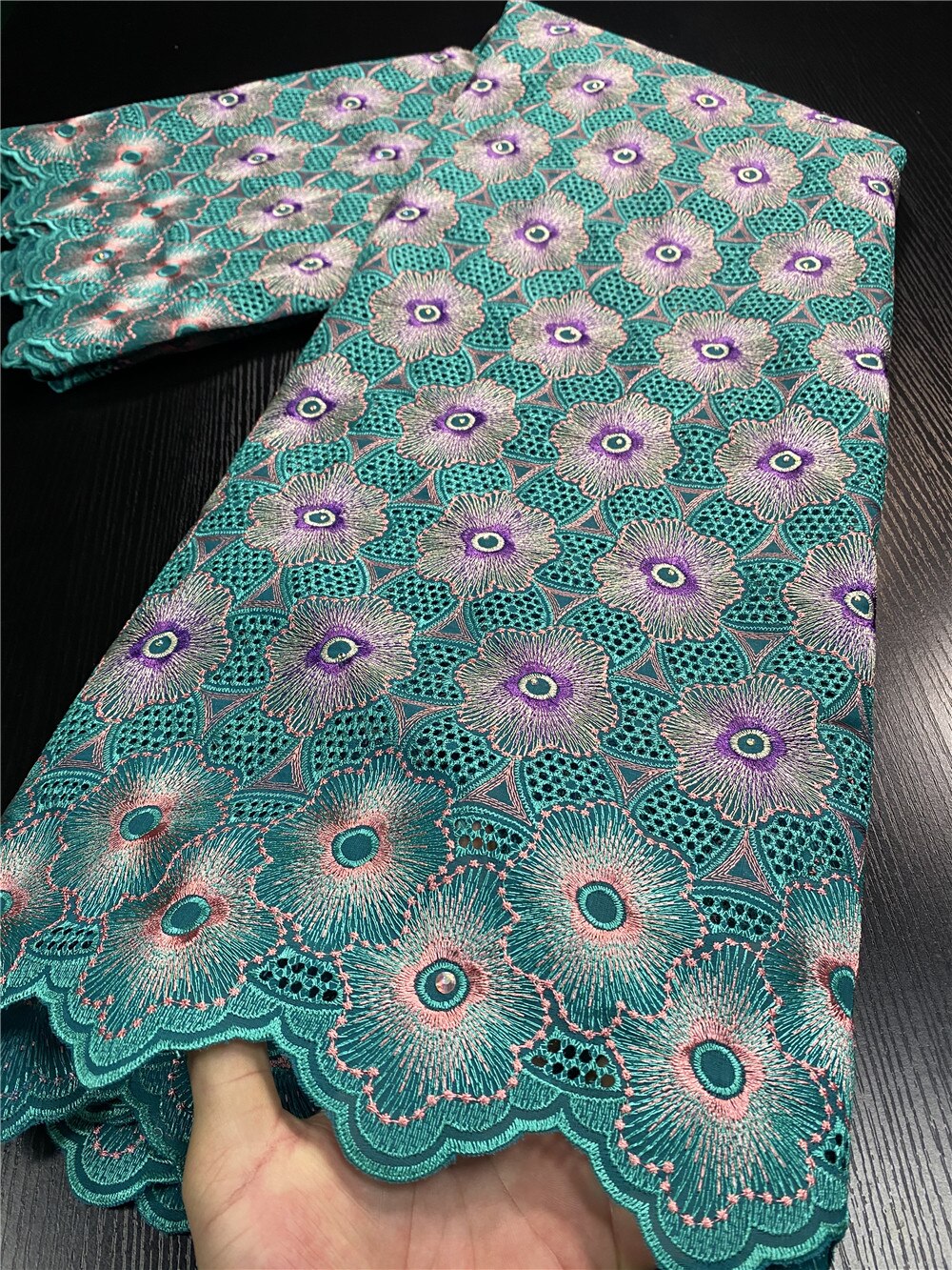 African Lace Fabric Swiss Cotton Lace Fabric Nigerian Lace Fabrics Swiss Voile Lace In Switzerland YA3456B-7