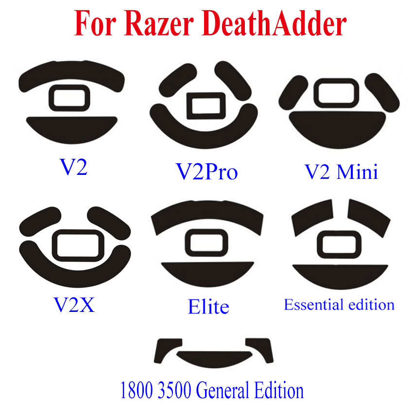 1 Juego de patines de pies de ratón de repuesto para razer DeathAdder V2 Pro V2pro V2X Mini Elite Essential General Edition