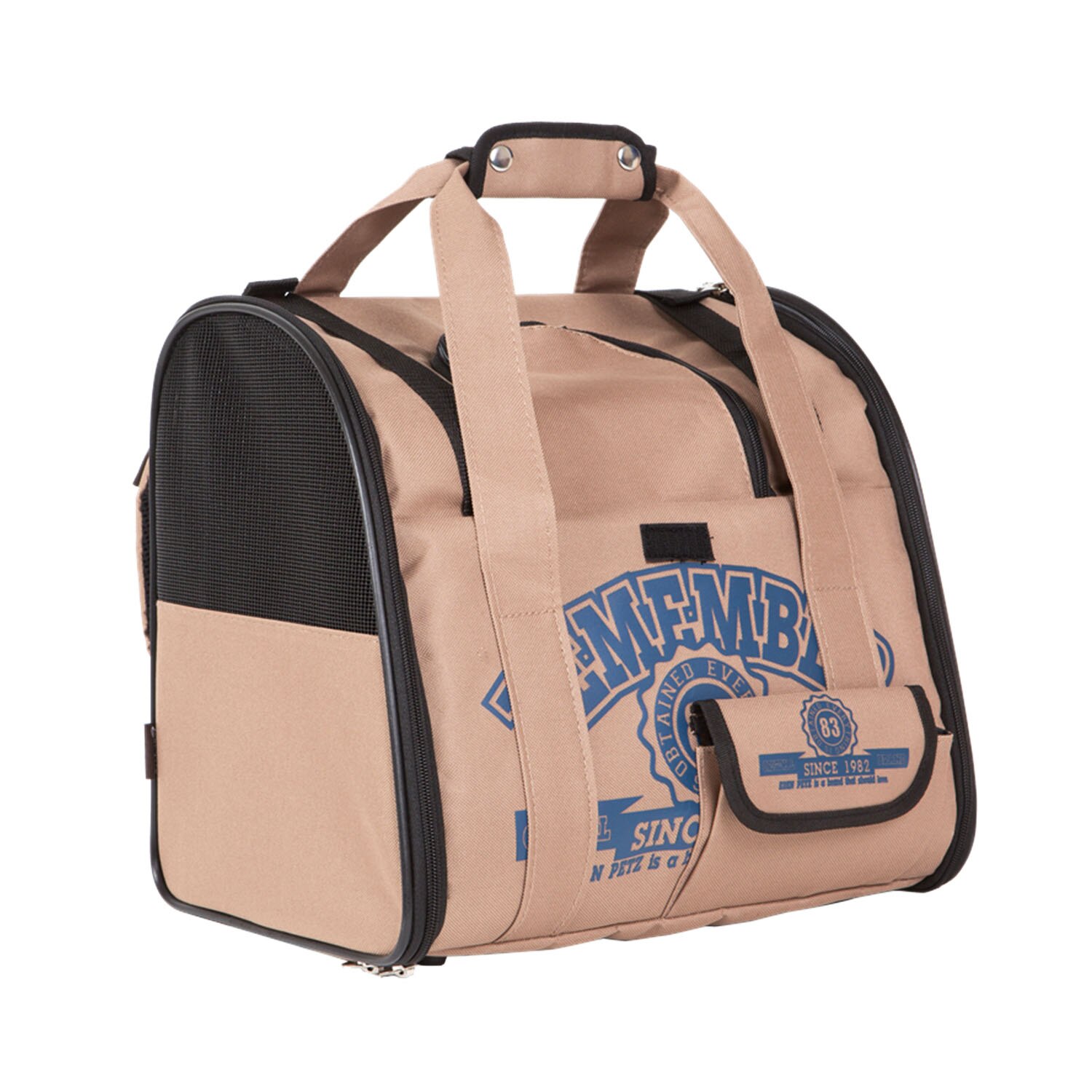 Kot plecak dla psa przewoźnik samochodowy torba podsiodłowa komfort transportu podwójne ramię podróży plecak na zwierzę: khaki niebieski