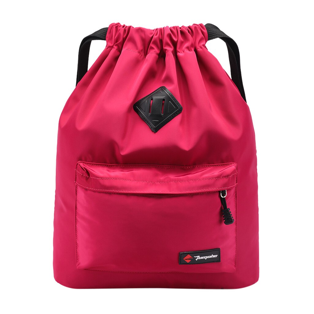 Scuola Palestra Drawstring Bag Cinch Sacco Immagazzinaggio della Tela di canapa Zaino zaino Dello Zaino Del Sacchetto di Sport Zaino Casual Studente Zaino #1124s25: Di Colore Rosa caldo