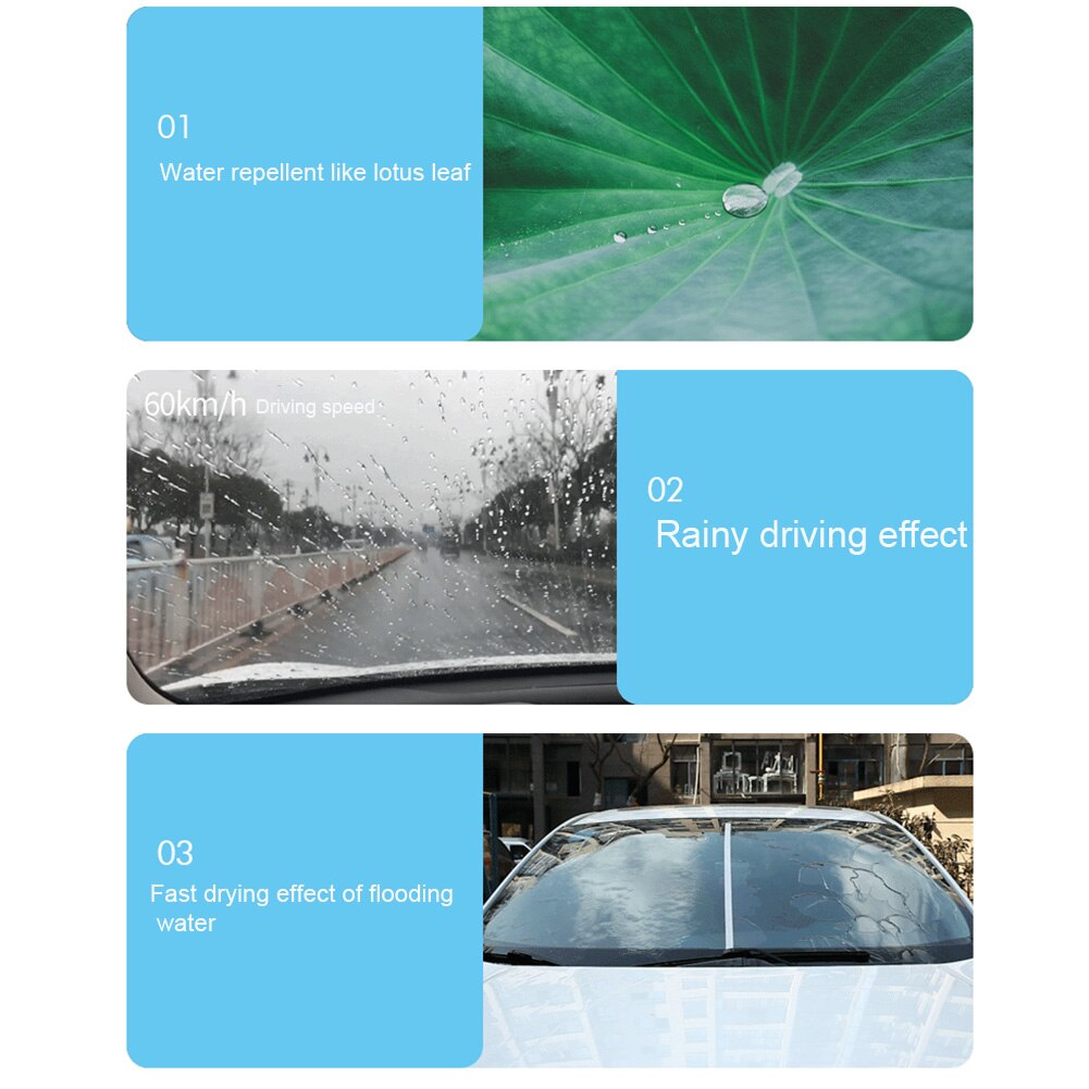 Revêtement hydrophobe de verre, 100ml, pour pare-brise, nettoyage de vitres de voiture, rétroviseur, imperméable, Agent Anti-pluie, style Anti-taches