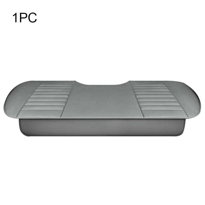 Funda de cuero Pu para asiento de coche, fundas de asientos para Interior de automóvil, cojín Universal, protección de asiento alfombrillas de cuero, accesorios para Auto: Gray rear 1pc