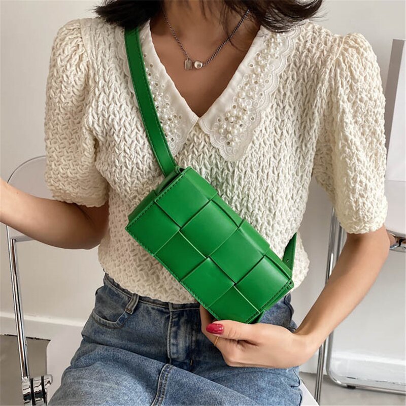 Vintage Vierkante Kiwi Groen Oksel Bag Pu Lederen Vrouwen Handtas Reizen Schouder Messenger Bag