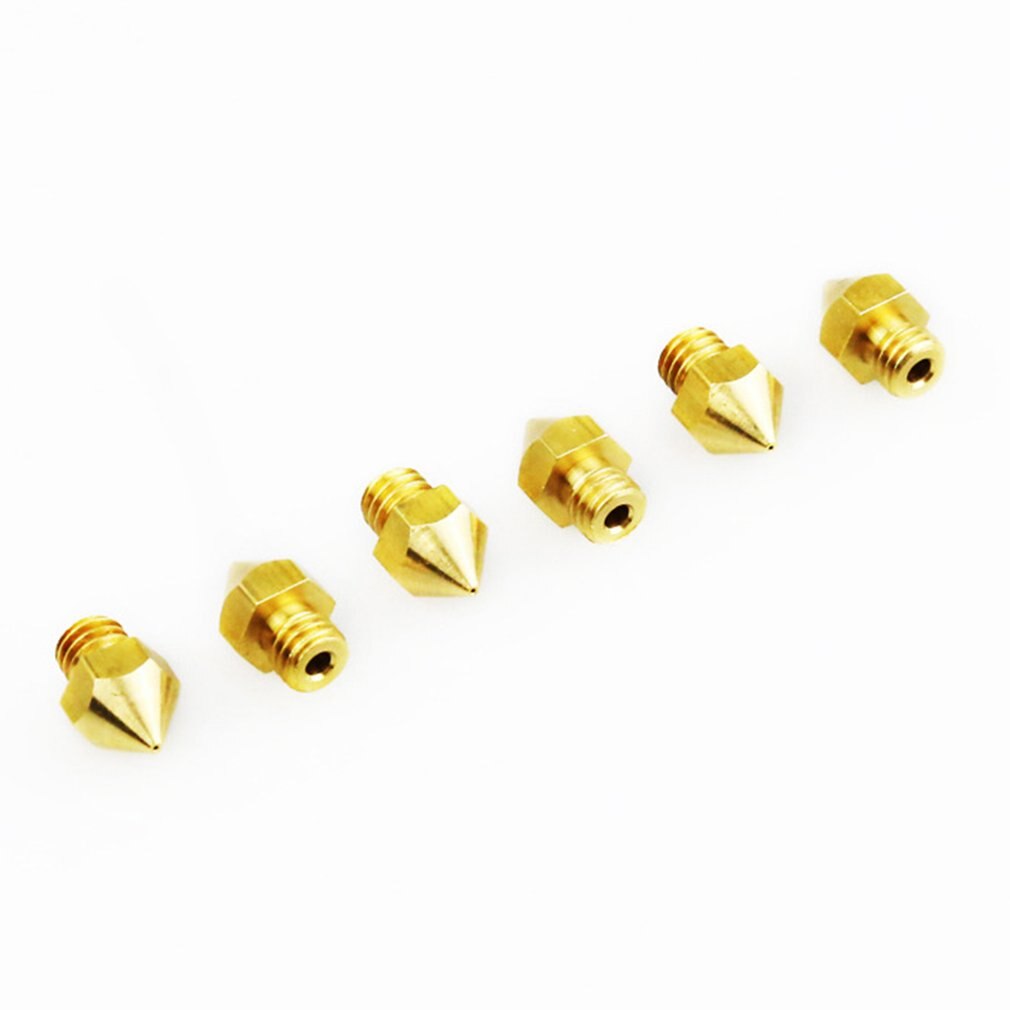 Anet-boquillas para impresoras 3d, 1 Uds., 0,2/0,3/0,4/0,5mm, M6 extrusora mixta, boquilla de cobre MK8 para a6 a8 e10 e12 reprap I3 3D, accesorios