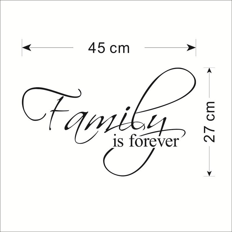 Family is forever Bedroom Wall Stickers living room Wall Decals Family Decoration Art mural PCV stickers