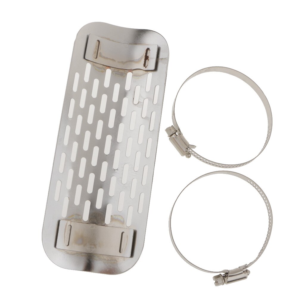 Silenciador de tubo de escape cromado, cubierta trasera de protección térmica para Harley, color blanco, a la