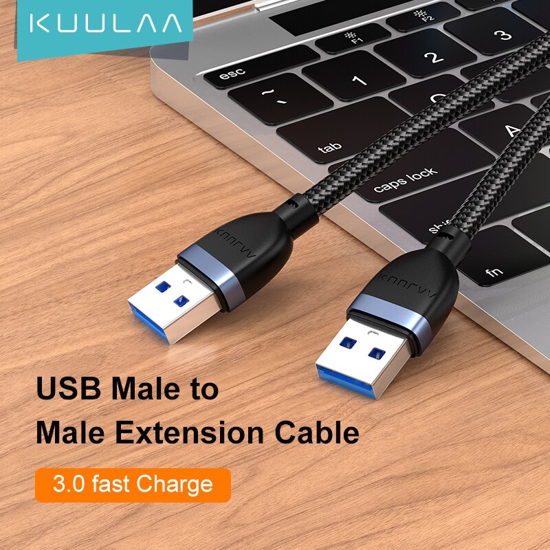 Kuulaa Usb Naar Usb Extension Cable Type A Male Naar Male Usb 3.0 2.0 Extender Cord Voor Radiator Harde Schijf tv Box Usb Kabel Extens